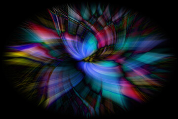 colorful and abstract twirl made in an artistic way