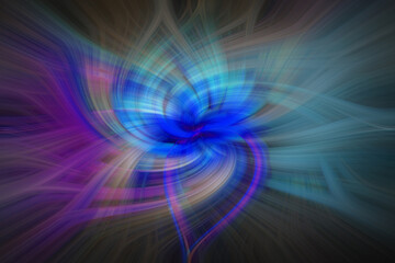 colorful and abstract twirl made in an artistic way