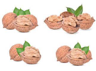 Walnuts  isolated on white background