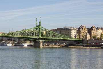 Fototapeta premium View of the Liberty Bridge in Budapest. Hungary