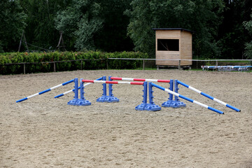 Accesories for horse trainings and events in rural equestrian training centre