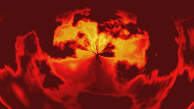 Flames of fire twisting and twirling upwards