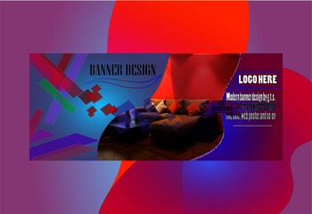 Modern  Banner design Web ,Media, poster, leaflet