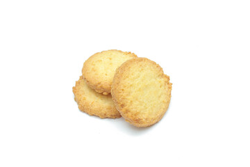 Cookie chocolate chip and Sugar cookie isolated on white background