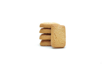Cookie chocolate chip and Sugar cookie isolated on white background