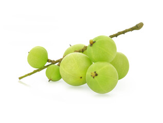 Indian gooseberry isolated on white background