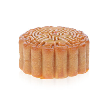 Mooncake Isolated On White Background