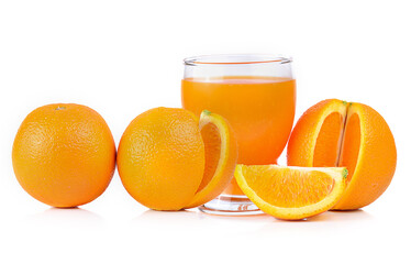 Orange juice  isolated on white background