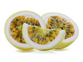 passion fruit isolated on white
