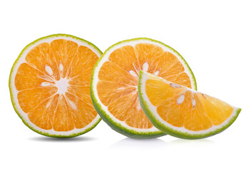 Orange  fruit  isolated on white background.