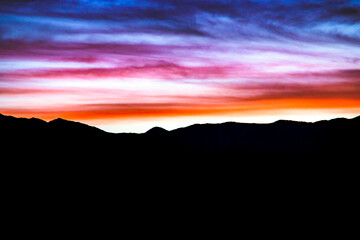Sunset Landscape Scene, San Juan Province, Argentina