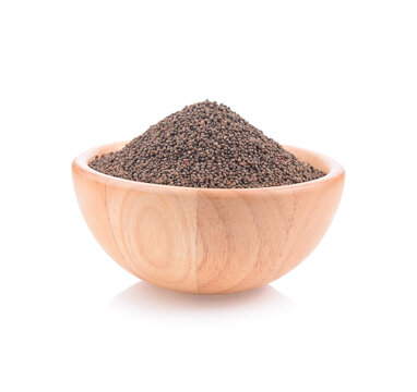 Perilla frutescens var seed on white isolated background