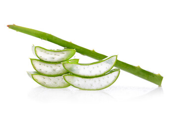 Aloe vera on a  white background.