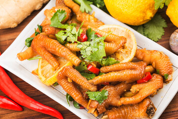 Home cooking: fresh lemon chicken wings,