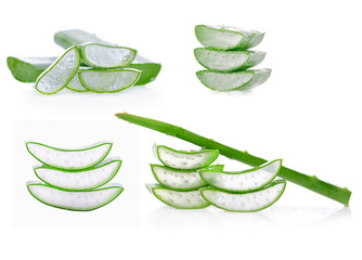 Aloe vera on a  white background.