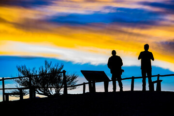 Fototapeta na wymiar Sunset Landscape Scene, San Juan Province, Argentina