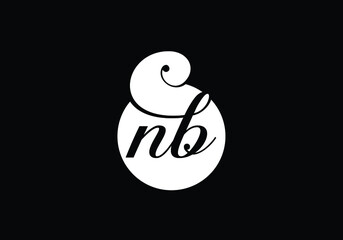 Initial Letter N B Logo Design. Monogram logo. Graphic Alphabet Symbol for Corporate Business Identity.