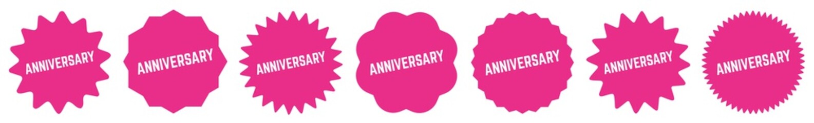 Anniversary Tag Pink | Icon | Sticker | Deal Label | Variations