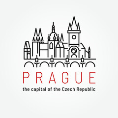 Prague - The Capital of the Czech republic - vector icon