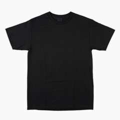 Blank T-Shirt color black template front and back view. blank t-shirt template.  Blank tshirt set,...
