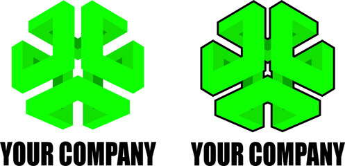Green square logo for your business