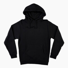 blank hoodie black color for mockup template