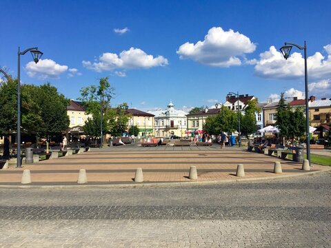 Mielec , kości&oacute;ł w Mielcu , rynek Mielec