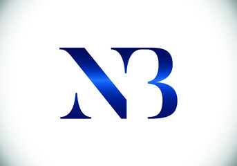 Initial Letter N B Logo Design. Monogram logo. Graphic Alphabet Symbol for Corporate Business Identity.