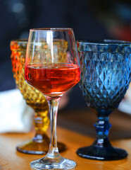 Photo macro of delicious red wine