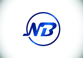Initial Letter N B Logo Design. Monogram logo. Graphic Alphabet Symbol for Corporate Business Identity.