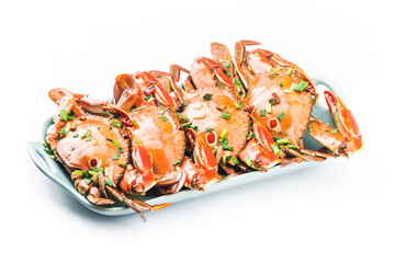 A plate of fresh Redspot swimming crab