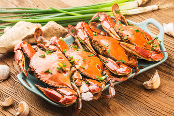 A plate of fresh Redspot swimming crab