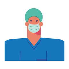 professional surgeon wearing medical mask