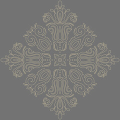 Elegant vintage golden ornament in classic style. Abstract traditional pattern with oriental elements. Classic vintage pattern