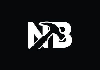 Initial Letter N B Logo Design. Monogram logo. Graphic Alphabet Symbol for Corporate Business Identity.