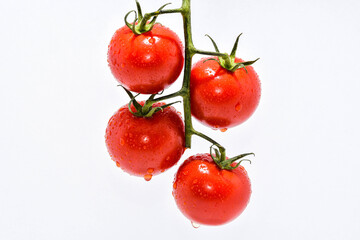 small cherry tomatoes on a twig