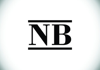 Initial Letter N B Logo Design. Monogram logo. Graphic Alphabet Symbol for Corporate Business Identity.