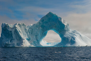 Natural Arch carved in an iceberg, Antarctic Sound, Antarctic Peninsula