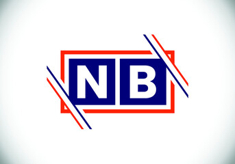 Initial Letter N B Logo Design. Monogram logo. Graphic Alphabet Symbol for Corporate Business Identity.