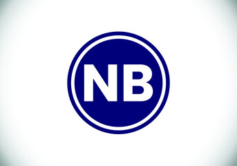 Initial Letter N B Logo Design. Monogram logo. Graphic Alphabet Symbol for Corporate Business Identity.