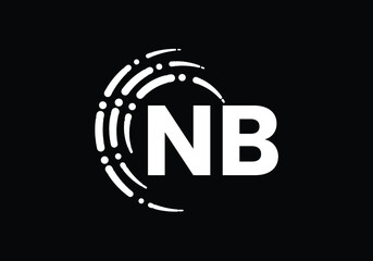 Initial Letter N B Logo Design. Monogram logo. Graphic Alphabet Symbol for Corporate Business Identity.