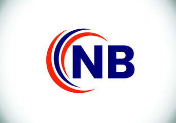 Initial Letter N B Logo Design. Monogram logo. Graphic Alphabet Symbol for Corporate Business Identity.