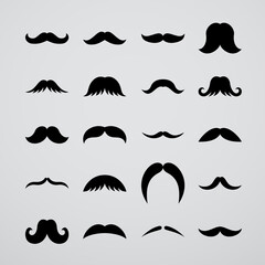 Set of Moustache Icon