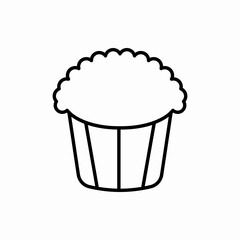 Outline popcorn icon.Popcorn vector illustration. Symbol for web and mobile