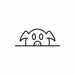 Obraz premium Outline pork icon.Pork vector illustration. Symbol for web and mobile