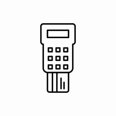 Outline pos terminal icon.Pos terminal vector illustration. Symbol for web and mobile