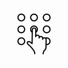 Outline pressing number icon.Pressing number vector illustration. Symbol for web and mobile