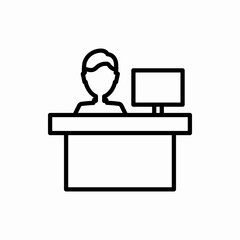 Outline reception icon.Reception vector illustration. Symbol for web and mobile
