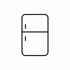 Outline refrigerator icon.Refrigerator vector illustration. Symbol for web and mobile