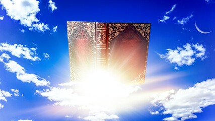 A book of life against the backdrop of heaven . religious teaching for the soul